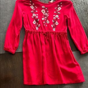 H&M red dress with flowers